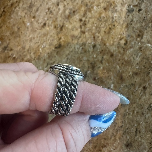 Blue topaz ring